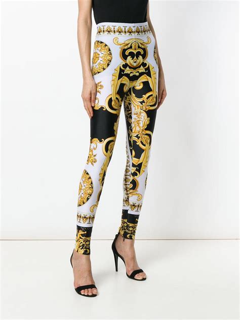 baroque print versace|Versace baroque leggings.